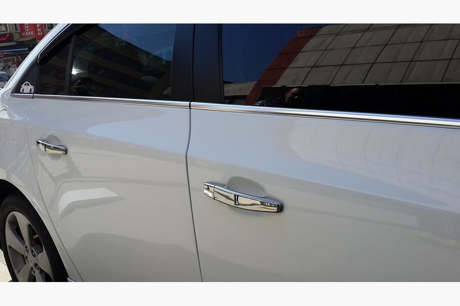 Chevrolet Cruze 2009–2015 гг. Молдинги Окон Нержавейка Седан, OmsaLine - Итальянская Нержавейка Фото 3
