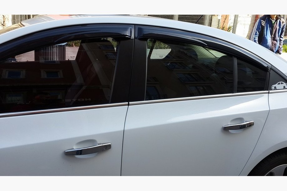 Chevrolet Cruze 2009–2015 гг. Молдинги Окон Нержавейка Седан, OmsaLine - Итальянская Нержавейка Фото 4