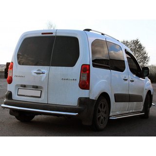 Задняя Защита AK002 (Нержавейка) Peugeot Partner Tepee 2008-2018 гг. фото 1