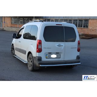 Задняя Защита AK002 (Нержавейка) Peugeot Partner Tepee 2008-2018 гг. фото 3