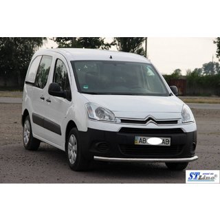 Передняя защита ST008 (нержавейка) Citroen Berlingo 2008-2018 гг. фото 2