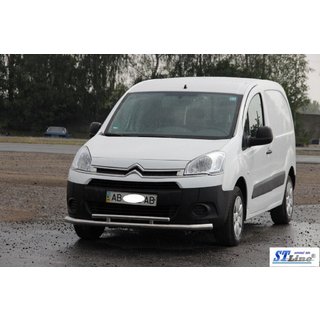 Передняя защита ST016 (нержавейка) Citroen Berlingo 2008-2018 гг. фото 2