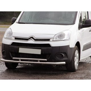 Передняя защита ST016 (нержавейка) Citroen Berlingo 2008-2018 гг. фото 1