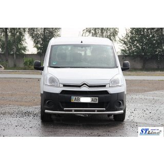 Передняя защита ST016 (нержавейка) Citroen Berlingo 2008-2018 гг. фото 4