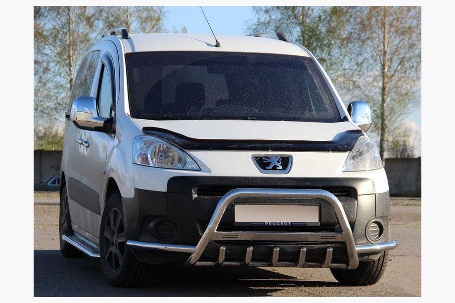 Citroen Berlingo 2008-2018 гг. Кенгурятник WT003-Plus (нержавейка) 60 мм Image