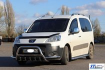 Citroen Berlingo 2008-2018 гг. Кенгурятник WT003-Plus (нержавейка) 60 мм фото 2