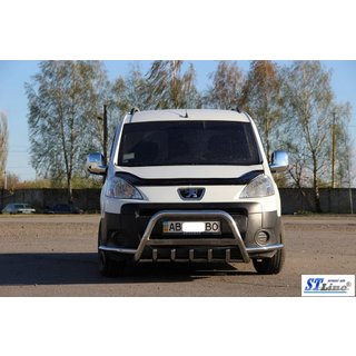 Кенгурятник WT003-Plus (нержавейка) Citroen Berlingo 2008-2018 гг. фото 3