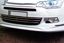 Citroen C-5 2008-2017 гг. Вставки в решетку бампера (5 шт, нержавейка) фото 1