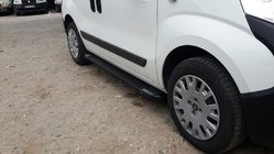 Fiat Fiorino/Qubo 2008-2024 гг. Боковые Подножки Rainbow Black (2 шт, Алюминиевый Профиль) фото 5