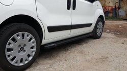 Fiat Fiorino/Qubo 2008-2024 гг. Боковые Подножки Rainbow Black (2 шт, Алюминиевый Профиль) фото 6
