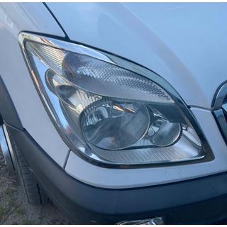 Накладки на фары (2006-2013, 2 шт, нерж. сталь) Mercedes Sprinter W906 2006–2018 гг. фото 1