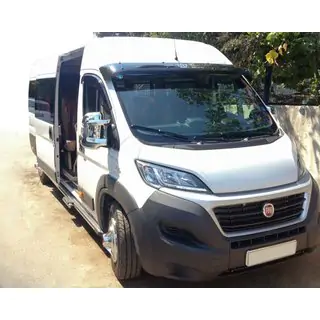 Козырек на лобовое стекло (черный глянец, 5мм) Peugeot Boxer 2006-2025 гг. фото 1