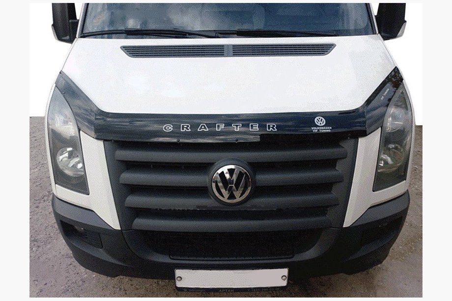 Volkswagen Crafter 2006-2016 гг. Дефлектор капота 2006↗, 2011↗ (VIP) Image