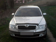 Skoda Octavia II A5 2006-2010 гг. Дефлектор капота (VIP) фото 1
