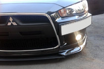 Mitsubishi Lancer X 2008- гг. Рамка для номера (пластик) Черный Матовый фото 5