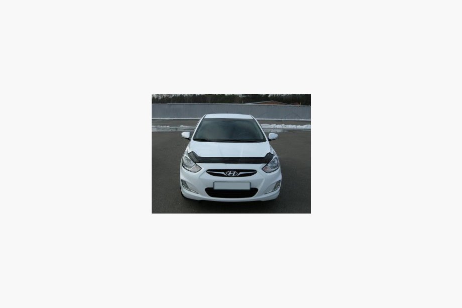 Hyundai Accent 2011-2017 гг. Дефлектор капота FLY Image