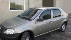 Renault Logan I 2005-2008 гг. Ветровики на окна (4 шт, ANV) фото 1
