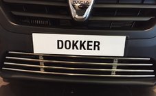 Dacia Dokker 2013-2022 гг. Решетка бампера нержавейка фото 2