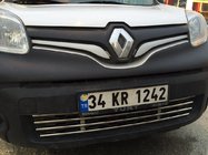 Renault Kangoo 2008–2020 гг. Цельная решетка бампера из нержавеющей стали фото 4