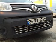 Renault Kangoo 2008–2020 гг. Цельная решетка бампера из нержавеющей стали фото 6