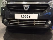 Dacia Lodgy 2012-2022 гг. Решетка бампера (нержавейка) фото 9