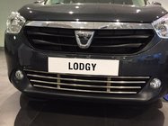 Renault Lodgy 2013-2022 гг. Решетка бампера нержавейка фото 5