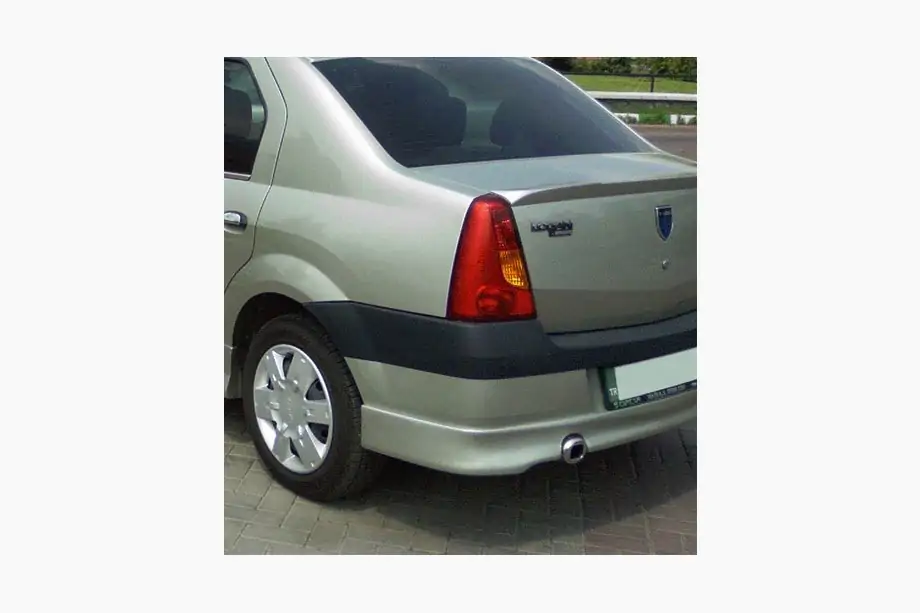 Renault Logan I 2005-2008 гг. Задний бампер (накладка, грунтованный) Image