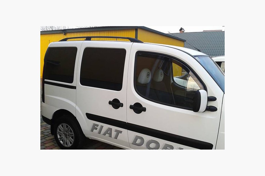 Fiat Doblo I 2001-2005 гг. Черные рейлинги Пластиковые ножки Фото 3