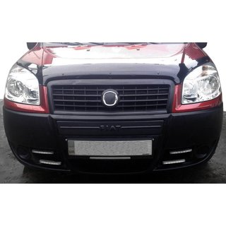 Средняя зимняя накладка на решетку Fiat Doblo I 2005-2010 гг. фото 2