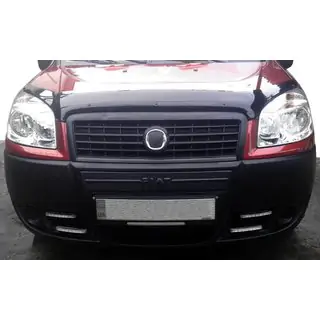 Средняя зимняя накладка на решетку Fiat Doblo I 2005-2010 гг. фото 2