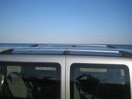 Fiat Doblo I 2005-2010 гг. Хромированные Рейлинги Макси база, Пластиковые ножки фото 15