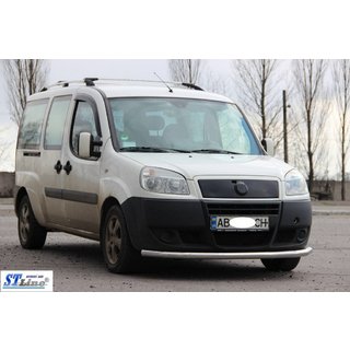 Передняя защита ST008 (2 шт., нержавейка) Fiat Doblo I 2005-2010 гг. фото 3