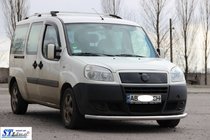 Fiat Doblo I 2005-2010 гг. Передняя защита ST008 (2 шт., нержавейка) 60 мм фото 3