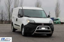 Fiat Doblo II 2010-2022 гг. Защита переднего бампера WT022 (нержавейка) фото 3