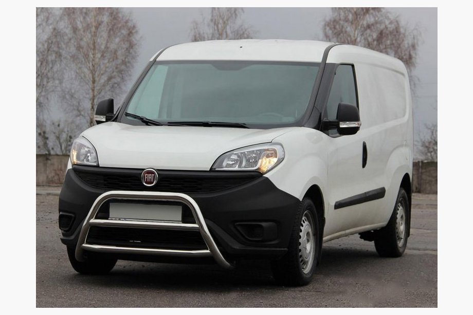 Fiat Doblo II 2010-2022 гг. Защита переднего бампера WT022 (нержавейка) Image