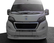 Fiat Ducato 2006-2025 гг. Передняя накладка 2014↗︎ (узкая с LED, под покраску) фото 1
