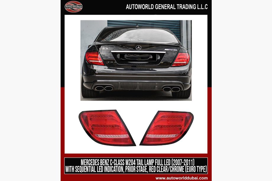 Mercedes C-class W204 2007-2015 гг. Задние фонари LED (2007-2011, 2 шт) Image