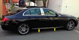 Mercedes E-class W213 2016-2023 гг. Хром накладки на дверные молдинги Тип-1 (4 шт, нержавейка) фото 1