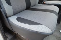 Volkswagen T4 Caravelle/Multivan 1990–2003 гг. Авточехлы (Эко-кожа↗Ткань, Premium) Передние сиденья 2↗1 фото 4