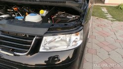 Volkswagen T5 Multivan 2003–2010 гг. Реснички на фары (2 шт., пластик, черные) Черный Матовый фото 2