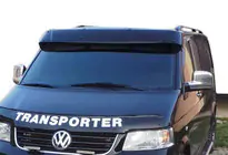 Volkswagen T5 2010-2015 гг. Козырек на лобовое стекло (черный глянец, 5мм) фото 2