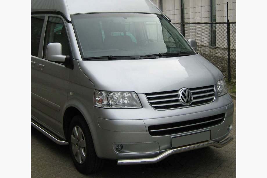 Volkswagen T5 2010-2015 гг. Нижняя губа волна (нержавейка) Image