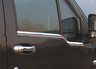Ford Connect 2010-2013 гг. Наружные молдинги окон (2 шт., нержавейка) Carmos - Турецкая Нержавеющая Сталь фото 1