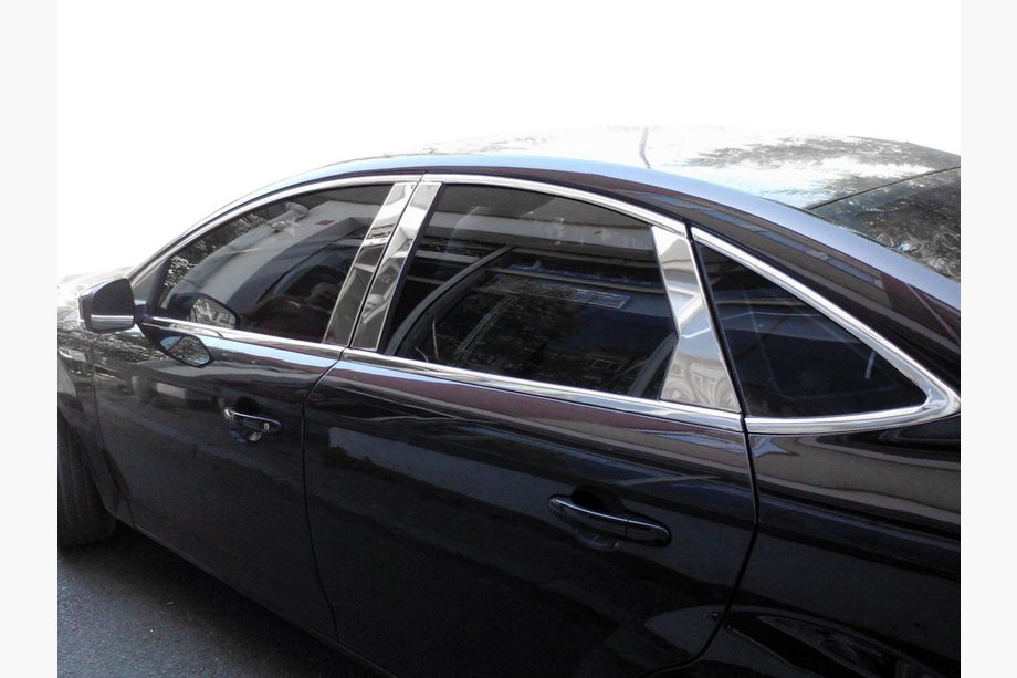 Ford Mondeo 2008-2014 гг. Накладки на дверные стойки из нержавеющей стали Image