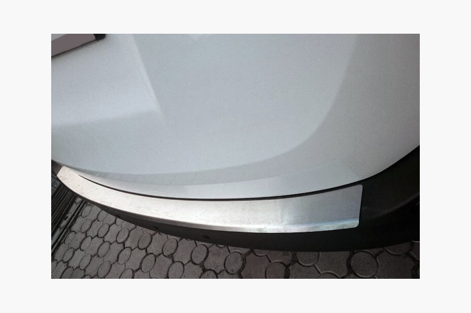 Toyota Rav 4 2013-2018 гг. Накладка на задний бампер с загибом Nataniko (нержавейка) Image