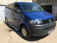 Volkswagen T6 2015-2024 гг. Боковые Подножки Maya V2 (2 шт., Алюминий) фото 1
