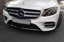 Mercedes E-class W213 2016-2023 гг. Боковые накладки из нержавеющей стали на передний бампер 2016-2019 фото 2