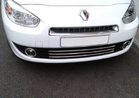 Renault Fluence 2009-2016 гг. Накладки на решетку бампера (2009-2013, нержавейка) фото 1