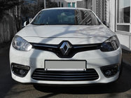 Renault Fluence 2009-2016 гг. Накладки на решетку бампера (2013↗, нержавейка) фото 1