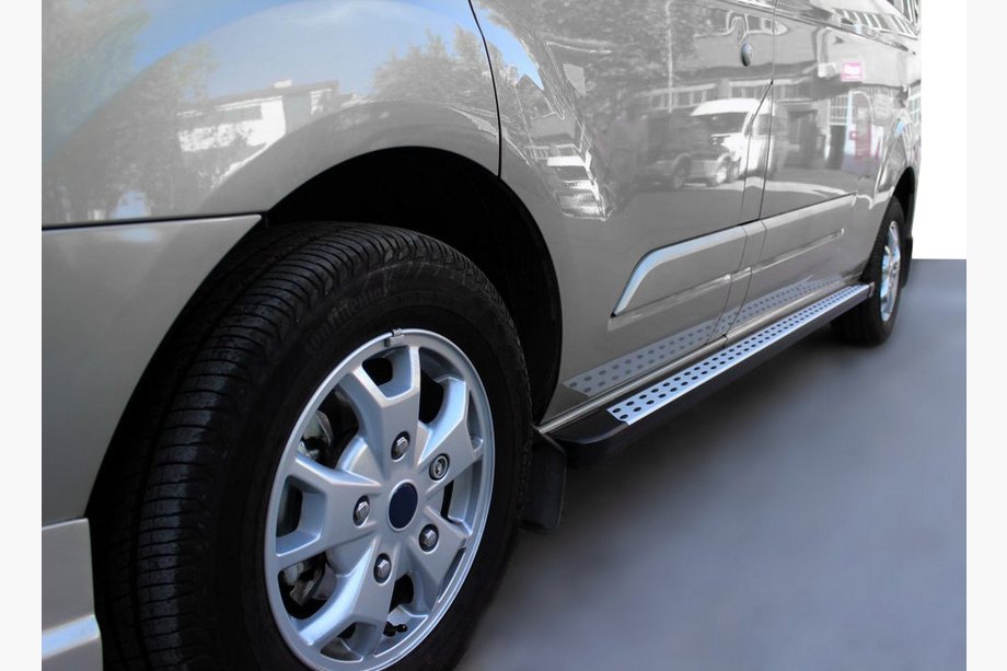 Ford Connect 2002–2006 гг. Боковые Подножки DOT-Line (2 шт., Алюминий) Image